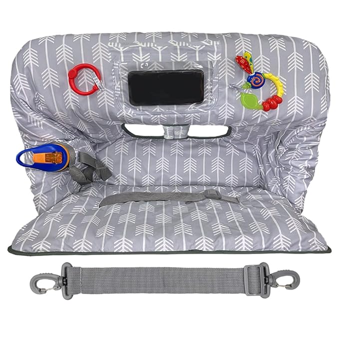 Shopping Cart Cover for Baby and Toddler, Waterproof Grocery Cart and High Chair Cover, Soft Padded Cart Cover for Babies, Universal Fit for Costco, Target and Restaurant High Chairs