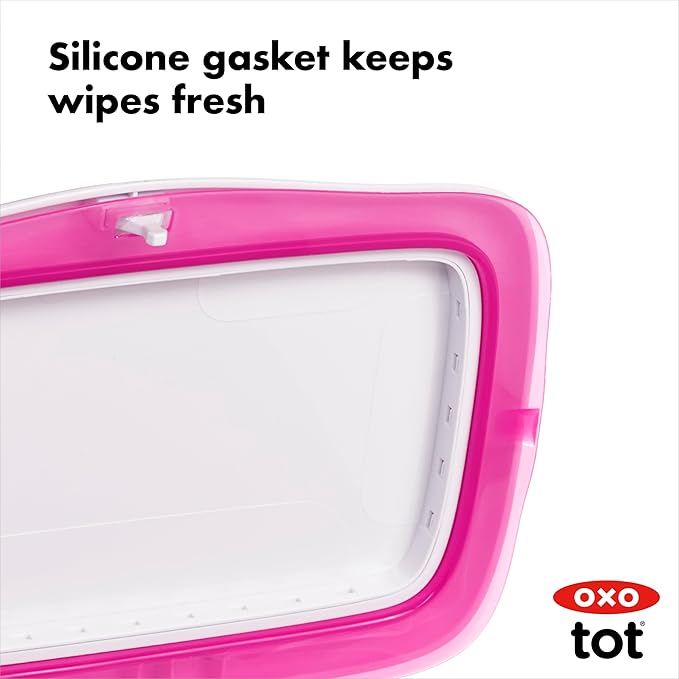OXO Tot Perfect Pull Wipes Dispenser, Pink