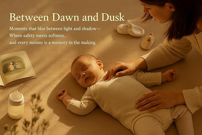 Baby Play Mat for Floor, 1.2″ Thick Foam 47X47 Playpen Mat, Ultra-Soft Velvet for Tummy Time & Crawling, Non-Slip Backing and Easy to Clean, Safe for Infants, Toddlers, and Kids (Lightbrown)