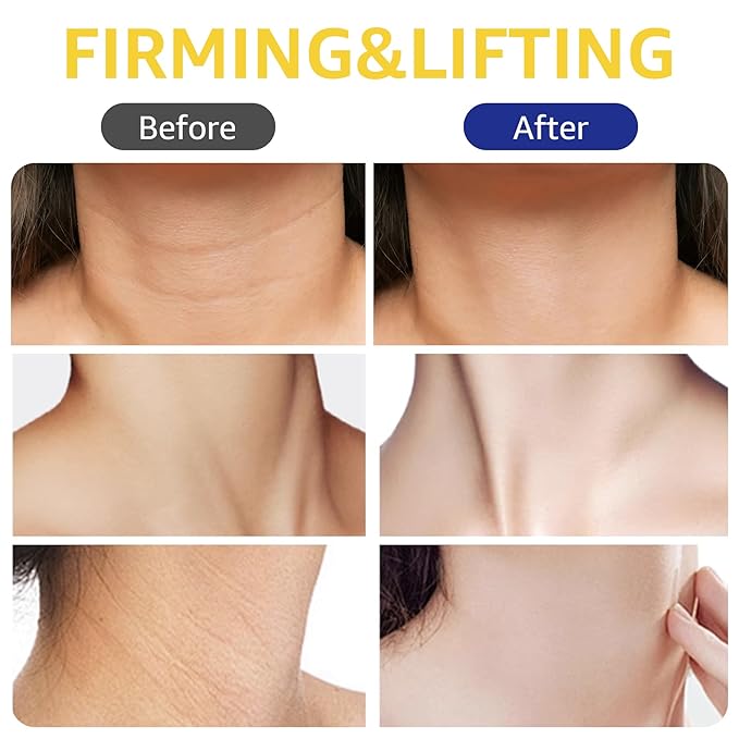 Neck Firming Cream with Massage Roller Hydrating & Tightening & Lifting Cream Silky Texture for Woman