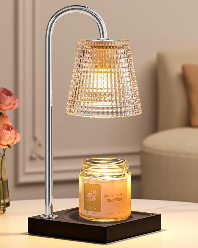 Hong-in Candle Warmer Lamp with Timer Dimmer,House Warming Gifts New Home Room Decor,Birthday Gifts for Women Mom Sister,Modern Wax Warmer for Scented Wax Jar Candles