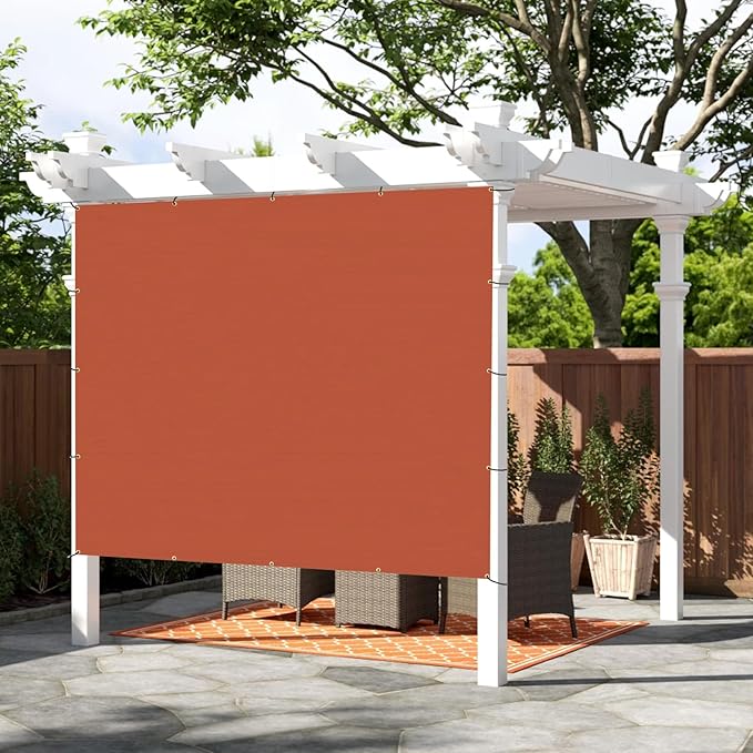 SUNNY GUARD Shade Cloth Custom Size 11x18 FT Sun Shade Screen Fabric Shade Cover Tarp with Grommets for Pergola Backyard Garden, Terra(We Customized)