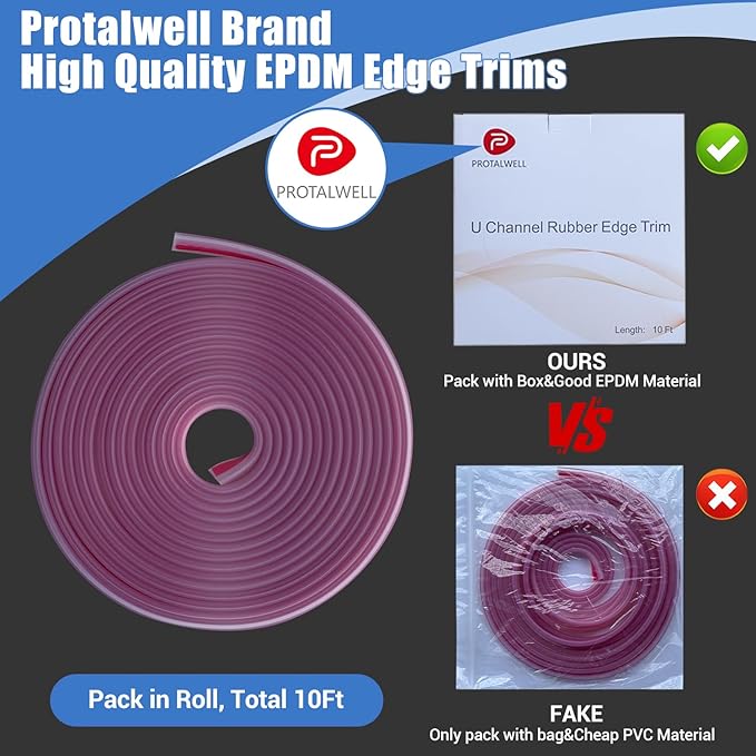 Clear Rubber Edge Trim, Self-Adhesive Transparent Edge Protector for Sheet Metal Parts, Car Doors, Flexible Silicone Rubber Material, Size 1/16"(1.5mm), Fit 0-3/32"(2mm), U Channel Edge Guard, 10Ft