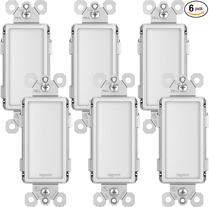 Legrand Radiant Cool Touch Full LED Night Light Outlet, White