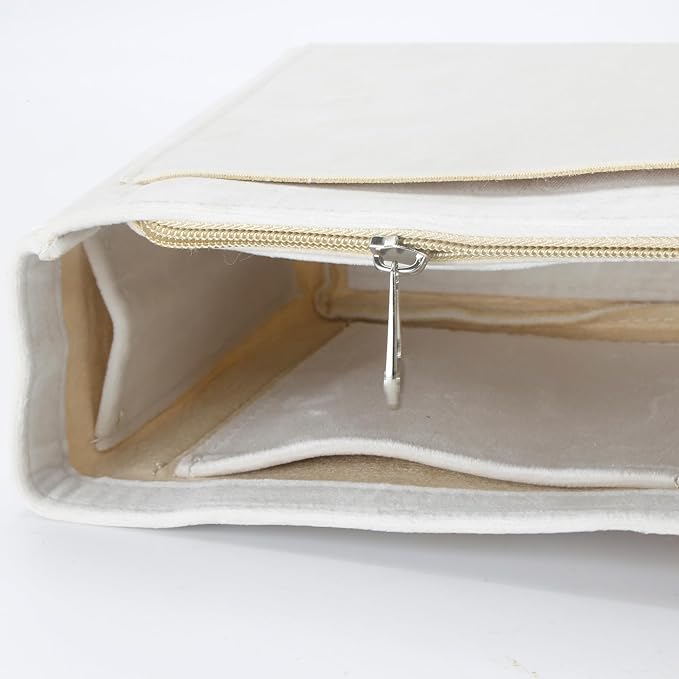 Purse Organizer Insert, Suede Bag Organizer Handbag Tote Shaper, Suede Material, Soft and Non Damaging Bag (Beige, X-Large)