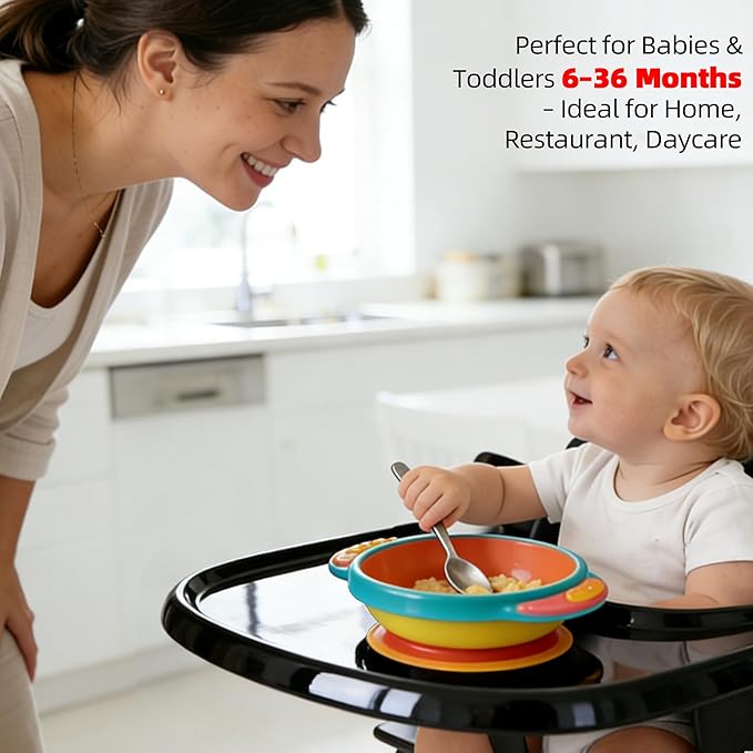 Baby High Chair Tray Compatible with Stokke Tripp Trapp V2+, Replacement Tray for Stokke High Chair, Smooth Surface & Strong Suction, BPA-Free & Dishwasher Safe, Toddlers 6–36 Months - Black
