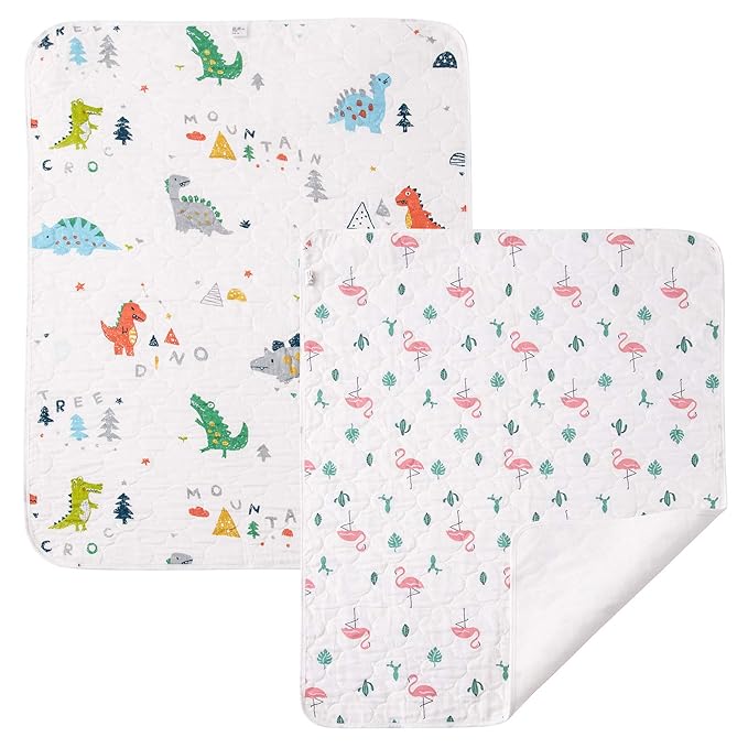 Catteyonce Baby Portable Diaper Changing Pad,Waterproof Changing Mat,Soft Comfortable,Foldable Travel Pad,Toddler Essentials Must Haves,Newborn Shower Gifts(2 Pcs-27"x35")
