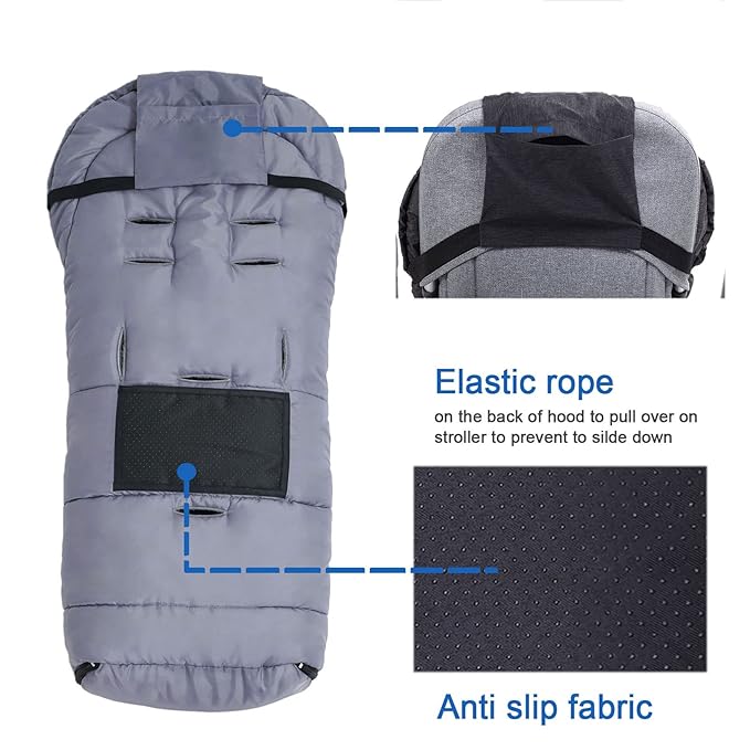 Yobee Baby Bunting Bag for Stroller, Multi Function Toddler Sleeping Bag, Waterproof Windproof Univerisal Footmuff Stroller Accessories fit for Almost Stroller
