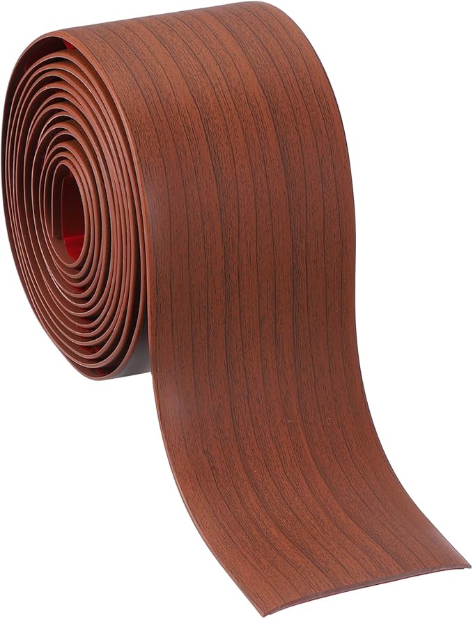 PATIKIL Self Adhesive Floor Transition Strip 10 ft x 3" Vinyl Flat Divider Flooring for Joining Floor Gaps Carpet Transition Floor Tiles, Walnut