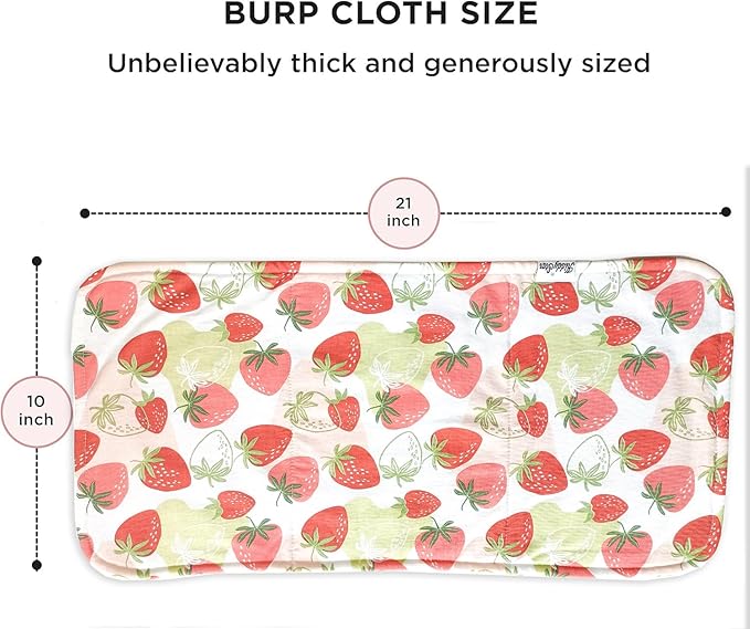 KiddyStar 5-Pack Organic Cotton Burp Cloths – Large, Ultra-Soft 3-Layer Towels for Burping, Shoulder & Hand Use, Highly Absorbent