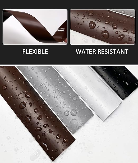 Bnell Floor Transition Strip Floor Cover Strips Self Adhesive Flooring Transitions Laminate Floor Strip Vinyl Floor Flat Divider Strip forJoining Floor Gaps (10FT,1.57inch,Coffee)