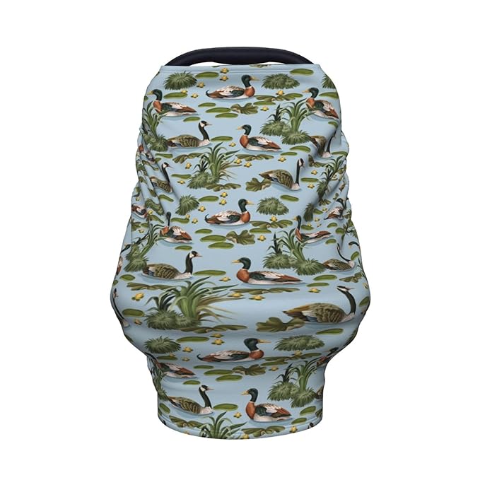 Duck Car Seat Canopy, Baby Breastfeeding Cover, Multi Use Baby Stroller and Carseat Cover, Boys and Girls Shower Gifts