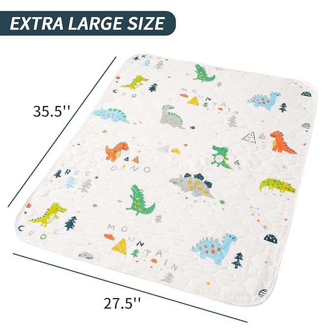 Catteyonce Baby Portable Diaper Changing Pad,Waterproof Changing Mat,Soft Comfortable,Foldable Travel Pad,Toddler Essentials Must Haves,Newborn Shower Gifts(2 Pcs-27"x35")