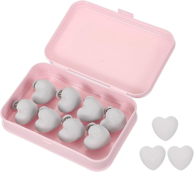 uxcell 8 Pcs Duvet Cover Pins to Hold Comforter Inside, Duvet Clips with Soft Fabric Material for Quilt Cushions Curtains, Gray (Heart)