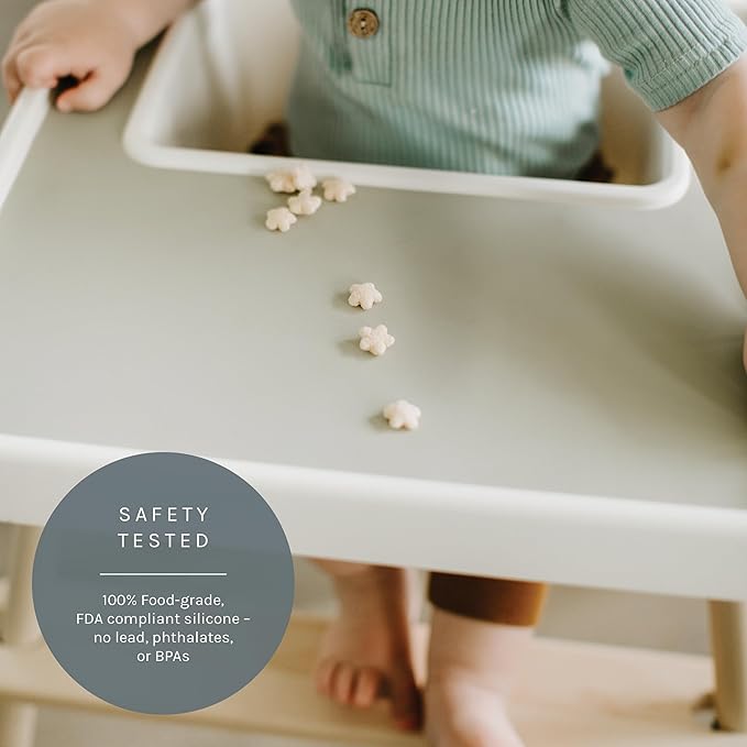 Yeah Baby Goods Placemats Compatiblewith IKEA Antilop High Chair (Desert Sage) - Slip-Resistant & Food-Grade Silicone High Chair Mat for High Chair Tray - Easy Clean High Chair Accessory
