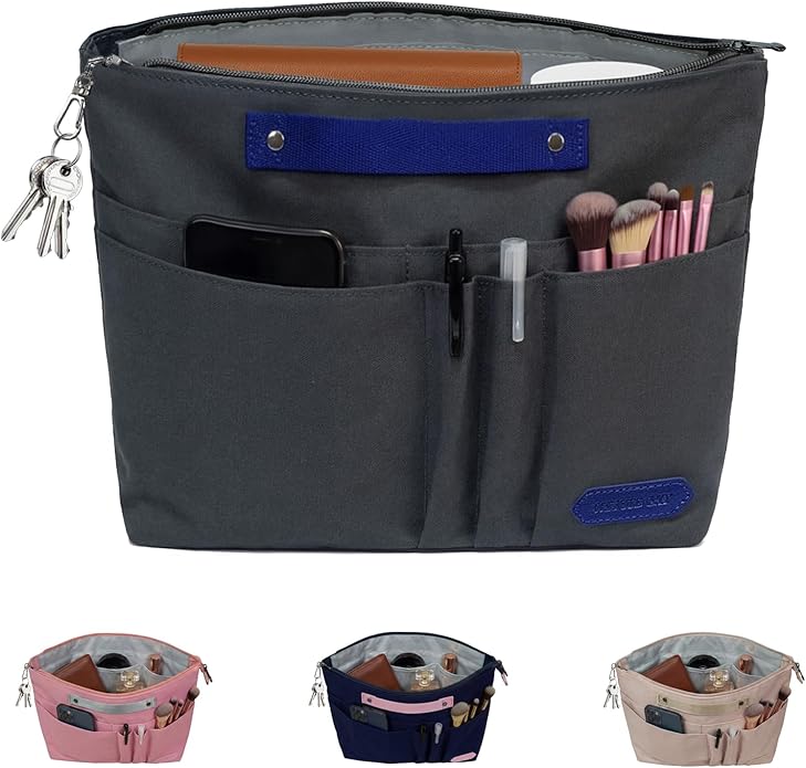 VANCORE Purse Organizer Insert for Handbags,Tote Bag Organizer Insert with Zipper Bag,Premium Handbag Organizer Inside Liner for Women