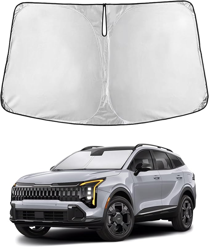 EcoNour Windshield Sun Shade for Kia Sportage 2023–2024 2025 2026 Sun Visor for Front Windshield & Window Sunshade Cover, UV Heat Blocker & Protector, Car Accessories