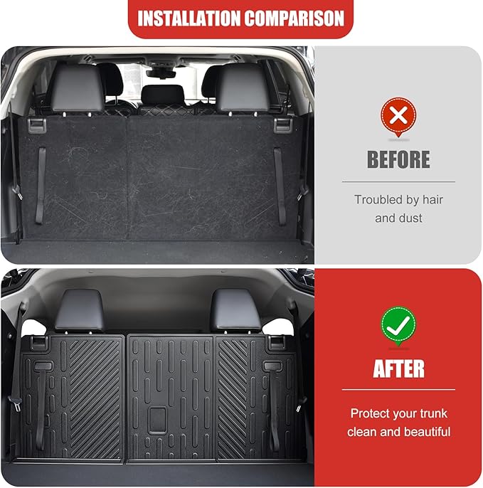 Cargo Mat Fit for 2020-2025 Toyota Highlander&Grand Highlander 3rd Row Backrest Mat TPE Trunk Liner All Weather Seats Back Protector for Highlander/Grand Highlander Accessories(Backrest Liner)