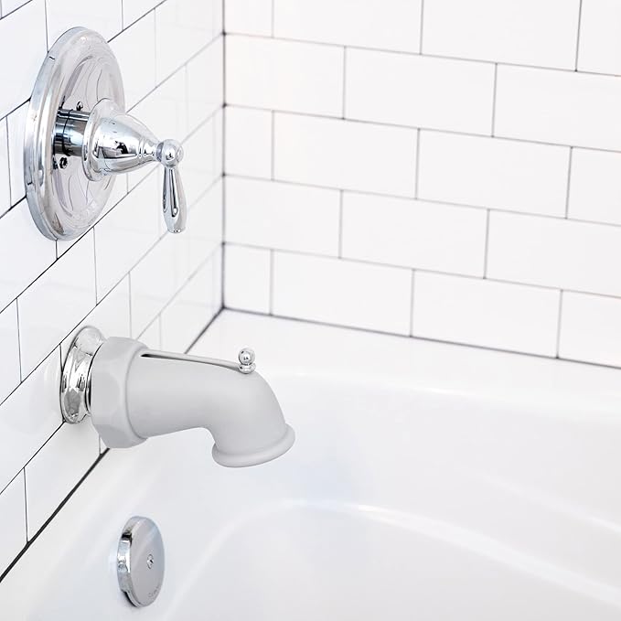 Ubbi Baby Bathtub Spout Guard Cover Faucet Safety Cover for Baby or Toddler Gray