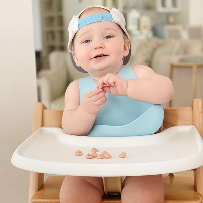 Magnetic Silicone Baby Bib – Waterproof, Dishwasher Safe, BPA Free Food-Grade, Feeding Bib for Infants and Toddlers