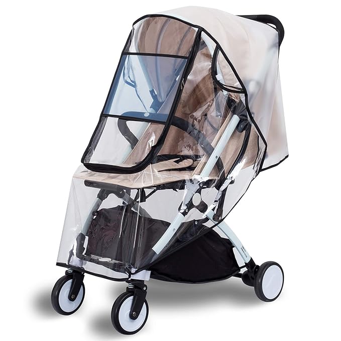Stroller Rain Cover, Bassinet Rain Cover, Winter Stroller Cover, Universal Baby Travel Weather Shield, Breathable, Windproof, Snowproof
