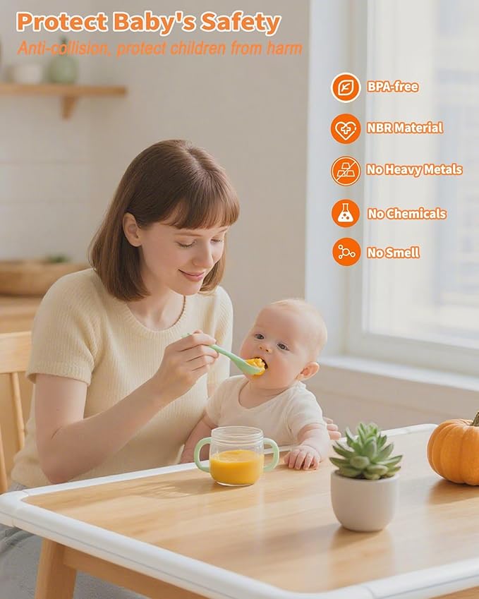 QYV Edge Corner Protector Baby Proofing, 6.56FT 0.6'' Thicken L-Shape Furniture Fireplace Safety Bumper Guard with 6 Corners, Pre-Taped, Soft NBR Rubber Foam, Table Edge Protector for Baby(White-gray)