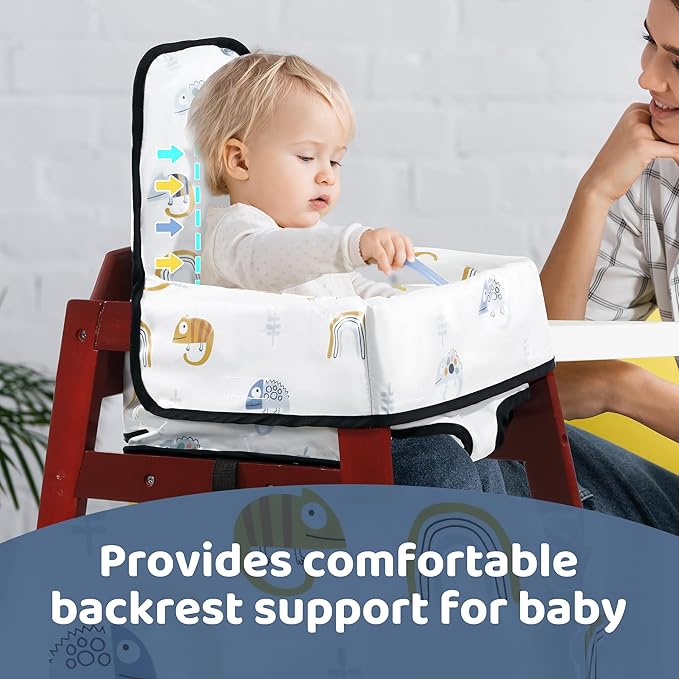 BALAPET Resuable 100% Waterproof High Chair Cover with Back Support for Restaurant, Baby Chair Protector Cover for Wooden or Restaurant High Chair, Protect Against Messy Meals and Dirty