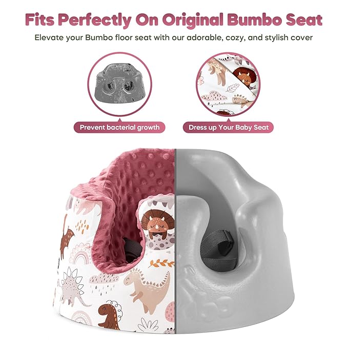 Seat Cover Compatible with Bumbo and Nuby Seat, Booster Seats Accessories, Soft Breathable Cover for Baby Girl Boy, Cover Only