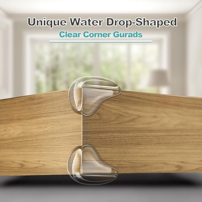 12 Pack Corner Protector Baby Clear Corner Guards Sharp Corner Cover Bumper Stop Head Injuries Tables, Furniture & Sharp Corners Baby Proofing