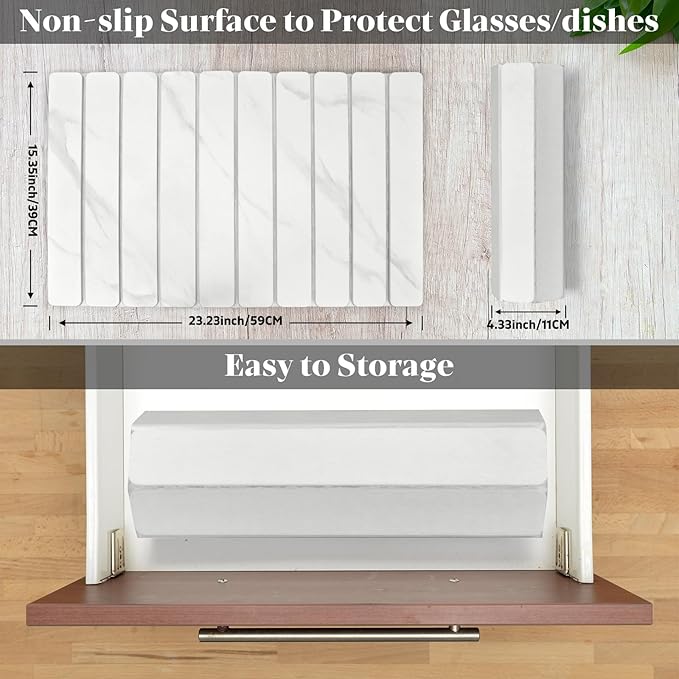 Large Stone Dish Drying Mats for Kitchen Counter, 24"(L)×16"(W) Fast Drying Collapsible Dish Drying Mat, Eco-Friendly Absorbent Diatomaceous Earth Mats for Dishes Bottles Cups, Marble-Pattern