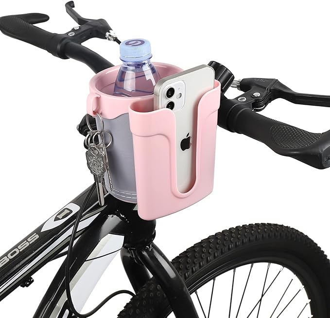 Accmor Stroller Cup Holder with Phone Keys Holder, 3-in-1 Universal Cup Holder, Drinks Bottle Holder for Stroller, Bike, Wheelchair, Walker, Scooter