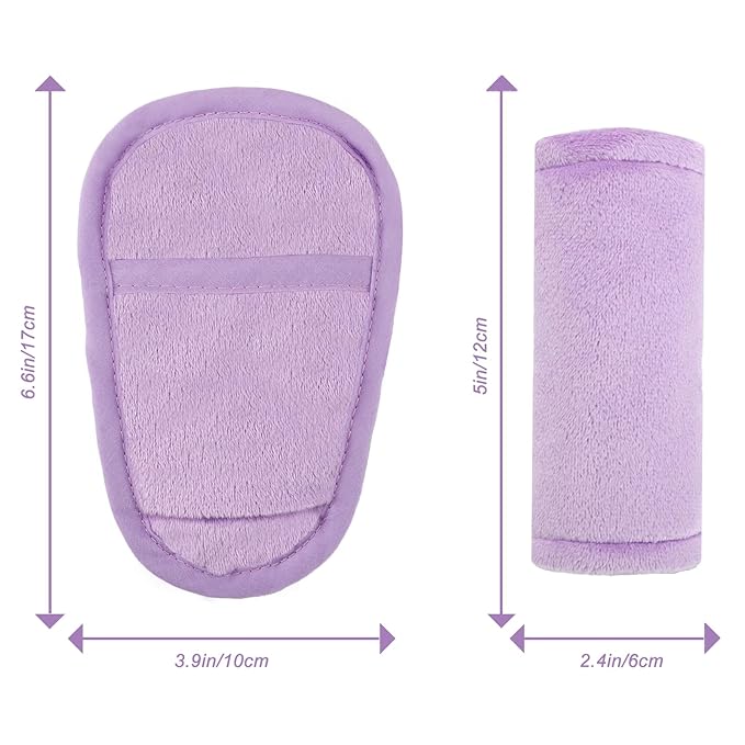 Car Seat Straps Pads for Baby Girls 3 Pieces,Super Soft Car Seat Strap Covers Kids,Man Fai Sky Infant Carseat Shoulder Pading, Hip Support for All Car Seats, Pushchair, Stroller(Purple)