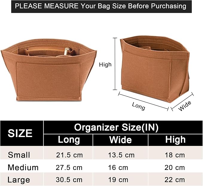 Purse Organizer Insert for le pliage Le Pliage S Handbags Insert（EarthColo, Small）