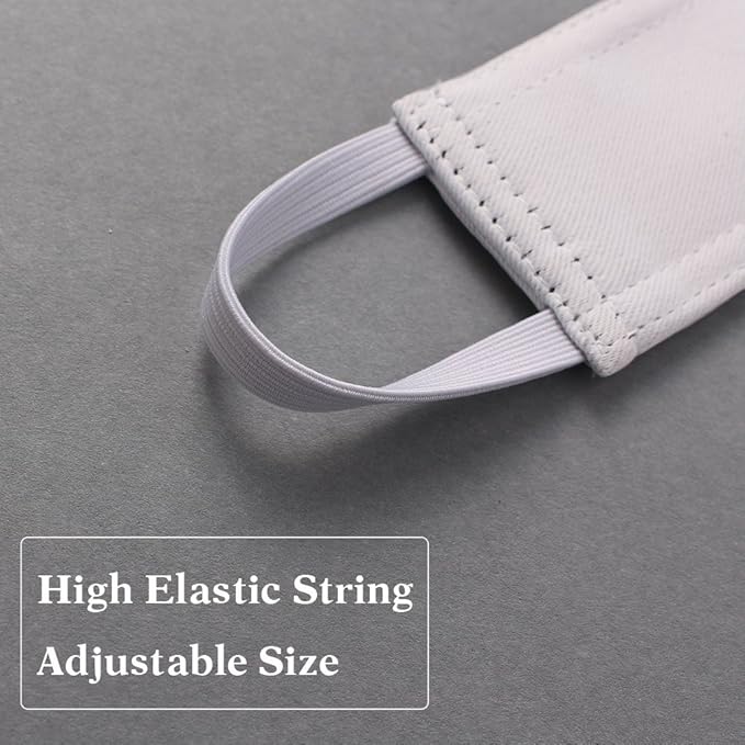 PONY DANCE Baby Door Latch Cover Closer - Nursery Door Silencer with Strong Elastic Straps, Thick Solid Cushion for Noise Reduction, Prevents Slamming, 3 Pieces, 4W x 2L Inches, Greyish White