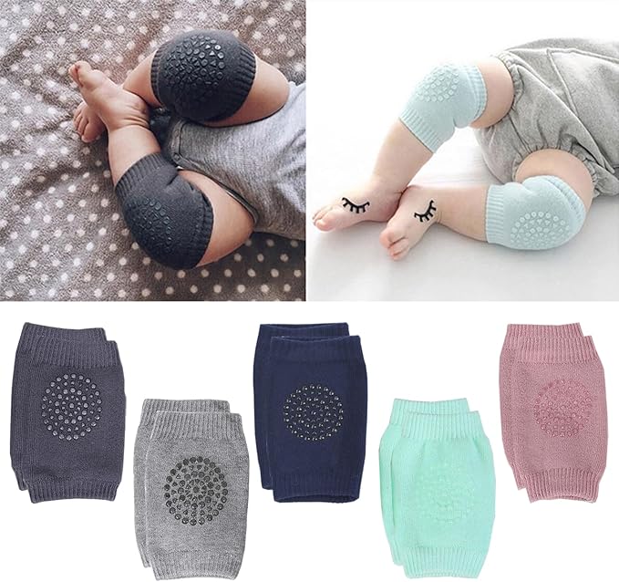 TFTSR Baby Knee Pads for Crawling (5 Pairs), Walking Protector Knee Pads For babies Toddler Kids Girls Boys 1-3