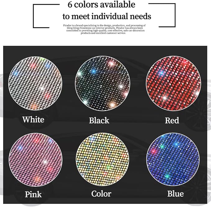 Bling Crystal Car Seat Back Kick Protectors with Storage, Sparkly Diamond Kick Mats, Universal Seat Protector for SUV and Automotive Crystal Auto Accessories for Women White 2pcs
