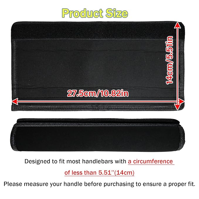 2 Pack 10.82 * 5.51 inches Stroller Armrest Handle Cover,Pushchair Handlebar Cover,Universal Protective Bumper Bar Covers Replacement Removable Toddler Pram Bumper Dust Proof Handle Gloves(Black)