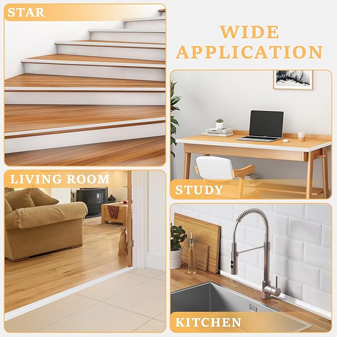 Symyda Flexible Wall Corner Guard (20ft) – Child & Pet Safe Edge Guards, Paintable & Removable Without Damage - Self-Adhesive Edge Protector for Baby Proofing, Furniture & Curved Corners (White)
