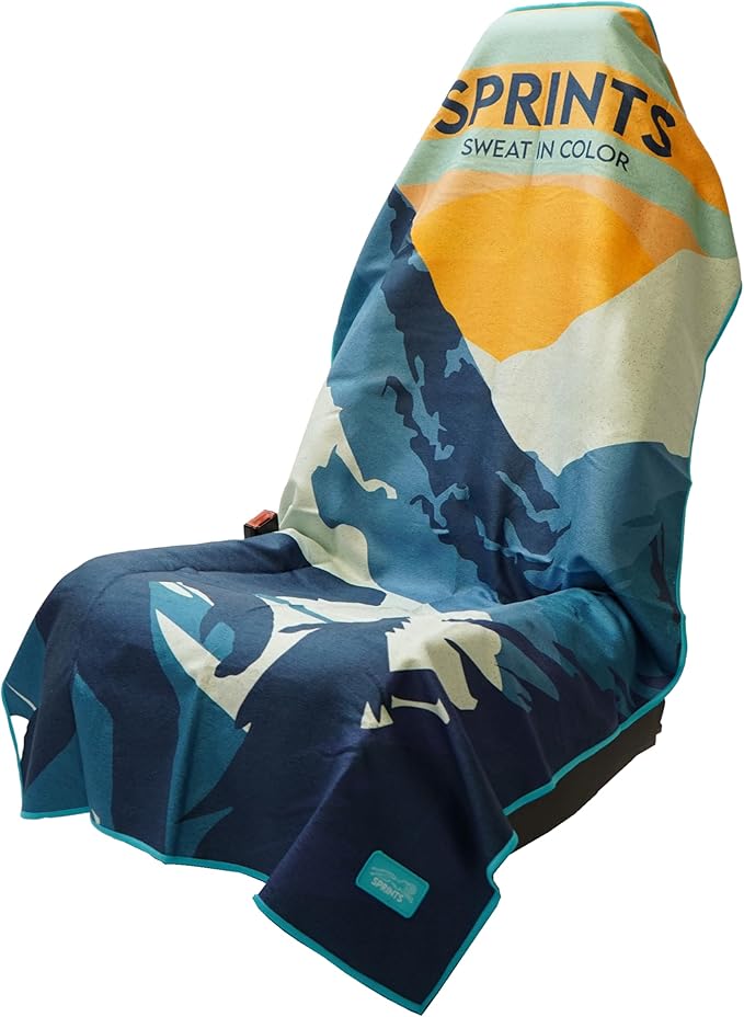 Sprints Athletic Running Towel, Full-Sized, Car Seat Cover - Moisture Wicking (Sasquatch)