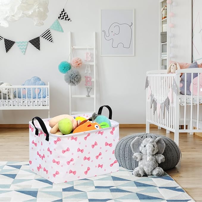 ACMUUNI Rectangle Gift Shelf Nursery Storage Basket Laundry Hamper Storage Box and Bins for Home Clothes with Handles