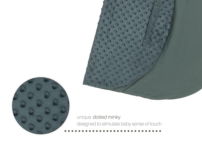 Mila Millie Water Resistant Removable Cover for Newborn Lounger | Minky Sensory Touch Slipcover for Baby Floor Seat | Premium Quality Soft Wipeable Fabric | Hypoallergenic (Forest)