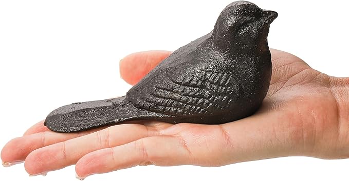 ZOOFOX 3 Pack Cast Iron Door Stopper, Decorative Door Stop, Heavy Duty Rustic Bird Door Stop Wedge for Carpet, Tile, Concrete or Wooden Floor