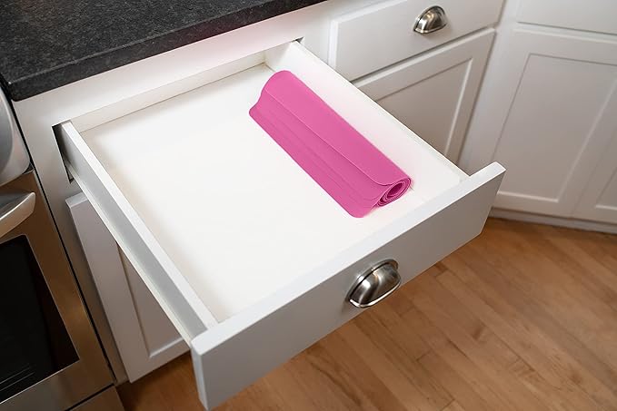 GASARÉ, Placemats Set of 4, Silicone Placemats, Table Mats, Non-Slip, Easy to Clean, Heat Resistant, Flexible, 20% Thicker, 16 x 12 inches x 1.1mm, Pink