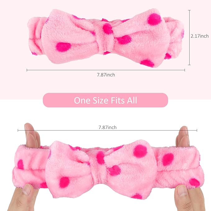 10 Pack Pink Skincare Headbands Set for Women Girls Spa Headband for Washing Face Bulk Valentine’s Day Party Favor & Gift Set Multiple Color