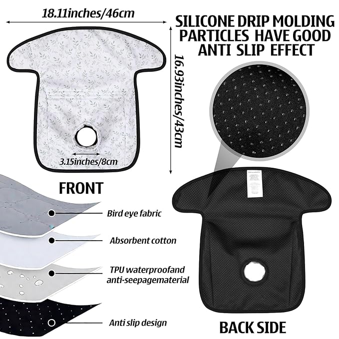2 Pack Green Leaf Car Seat Protector for Potty Training Waterproof Piddle Pad Cover from Spillages Nappy Leaks Toilet Training Anti Slip Backing Strollers Carseat Liner for Toddlers Babies