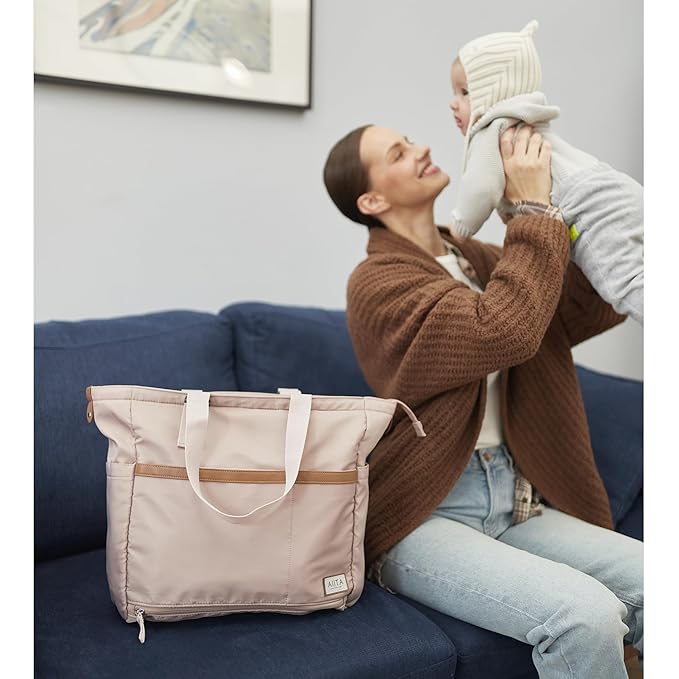 AIITA Diaper Bag Tote,Baby Diaper Bags,Convertible Diaper Bag Backpack,Crossbody Tote Bag for Women,Stylish Shoulder bag with Changing Pad,Baby Registry, Work Tote,Travel Gym Bag,Pink