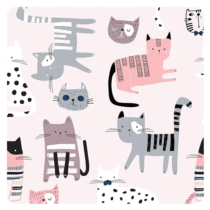 BapronBaby Kitty Splash Mat - Waterproof Catch-All for Under High Chairs, Floors, Tables, Playtime or Arts & Crafts - Machine Washable - 45" x 45”