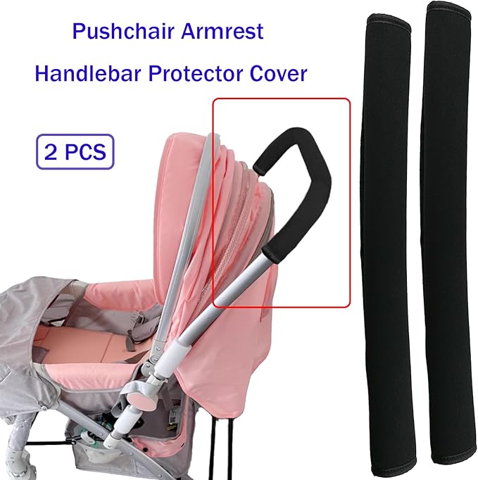18.7 * 1.37 * 1.37inches Stroller Armrest Handle Cover,Pushchair Handlebar Sleeve,Universal Protective Case Grip Bar Covers Replacement
