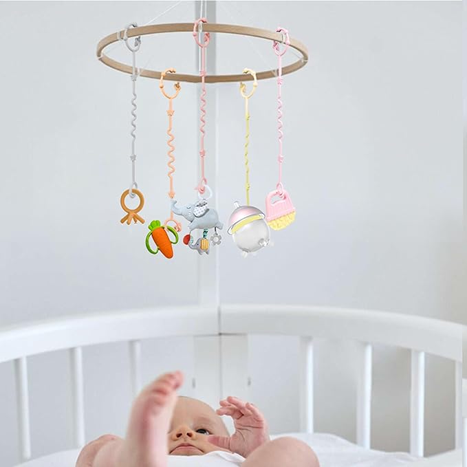 RTMOK Toy Straps for Baby,Silicone Setpacifier Clip,Applies to Car Seat Toy,Teether Toy,High Chair,Stroller Accessories,Baby Toy Clips,Cribs,Rocking Chair ﻿