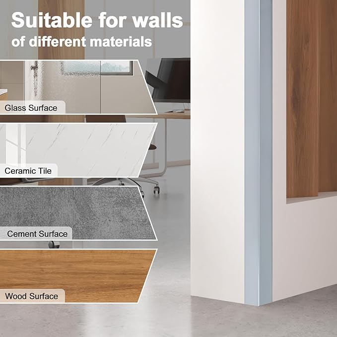 10PCS 48" Metal Corner Protectors, Aluminum Self Adhesive Corner Guards, Metal Wall Edge Protector Strip, Furniture Corner Protectors, Wall Cabinet Baseboard Decoration 48" x 2" (Gray Blue)